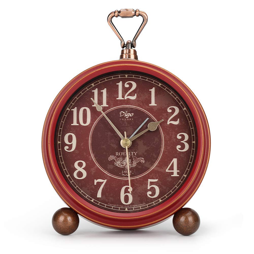 Amazon.co.jp: ナンバーワン クラシック レトロ 目覚まし時計、赤