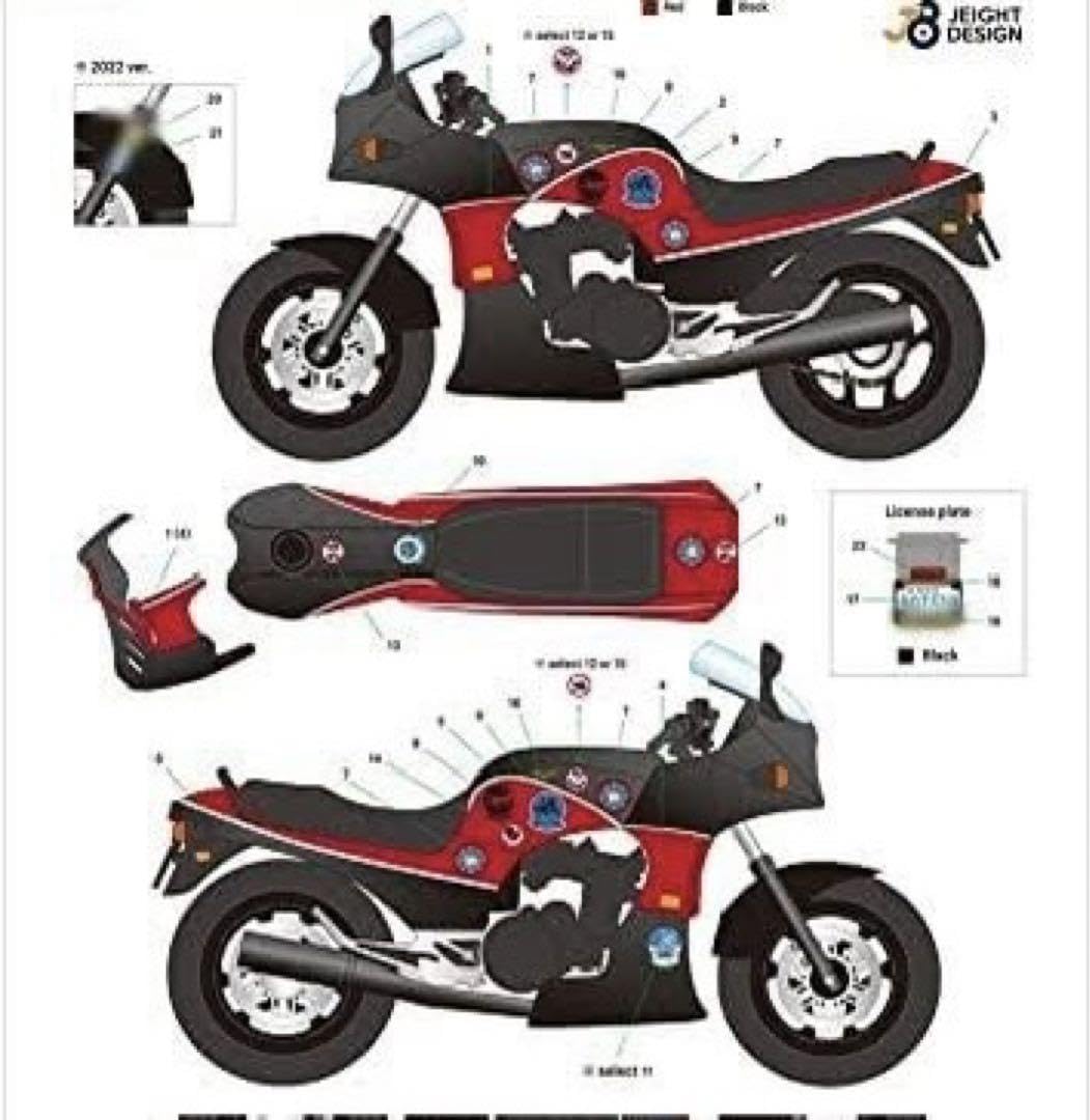 Amazon.co.jp: 1 12 バイク カワサキ GPZ900R ニンジャ トップガン