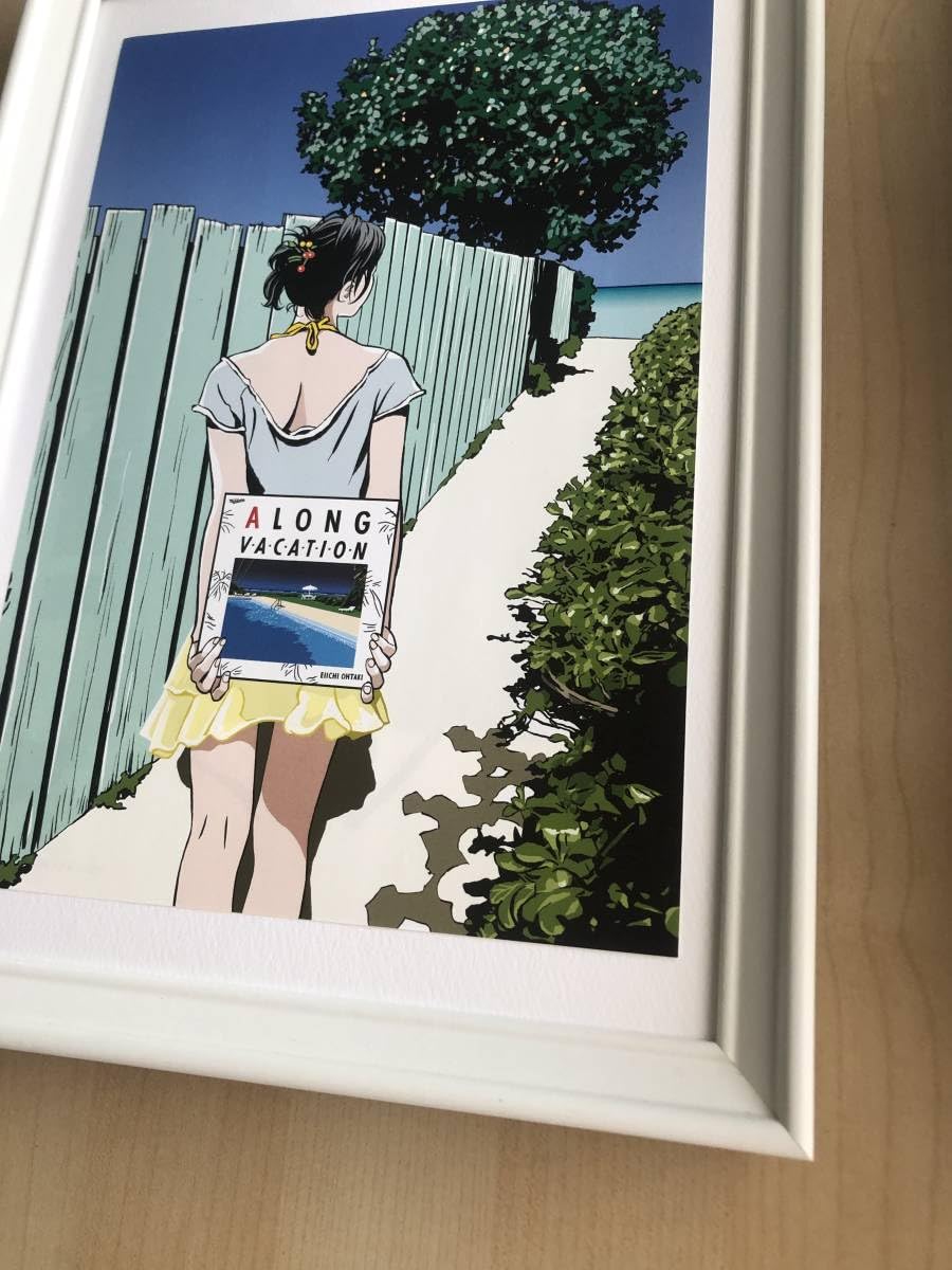 Amazon.co.jp: kj 額装品 江口寿史 ロングバケーション 永井博 大滝