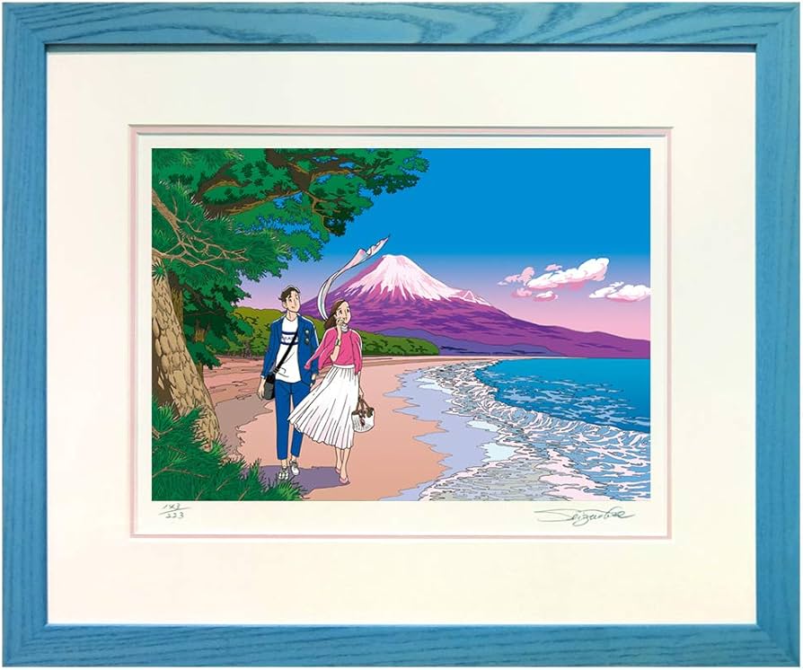 Amazon.co.jp: わたせせいぞう 版画（ジクレー） 「はごろも舞う茜雲