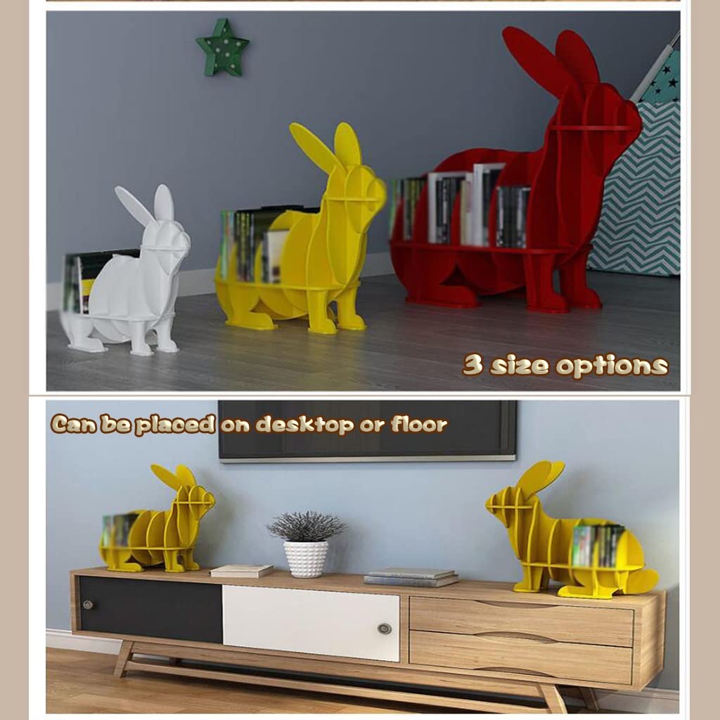 Amazon｜本棚 おしゃれ かわいいうさぎの形 ブックシェルフ、 創造的な