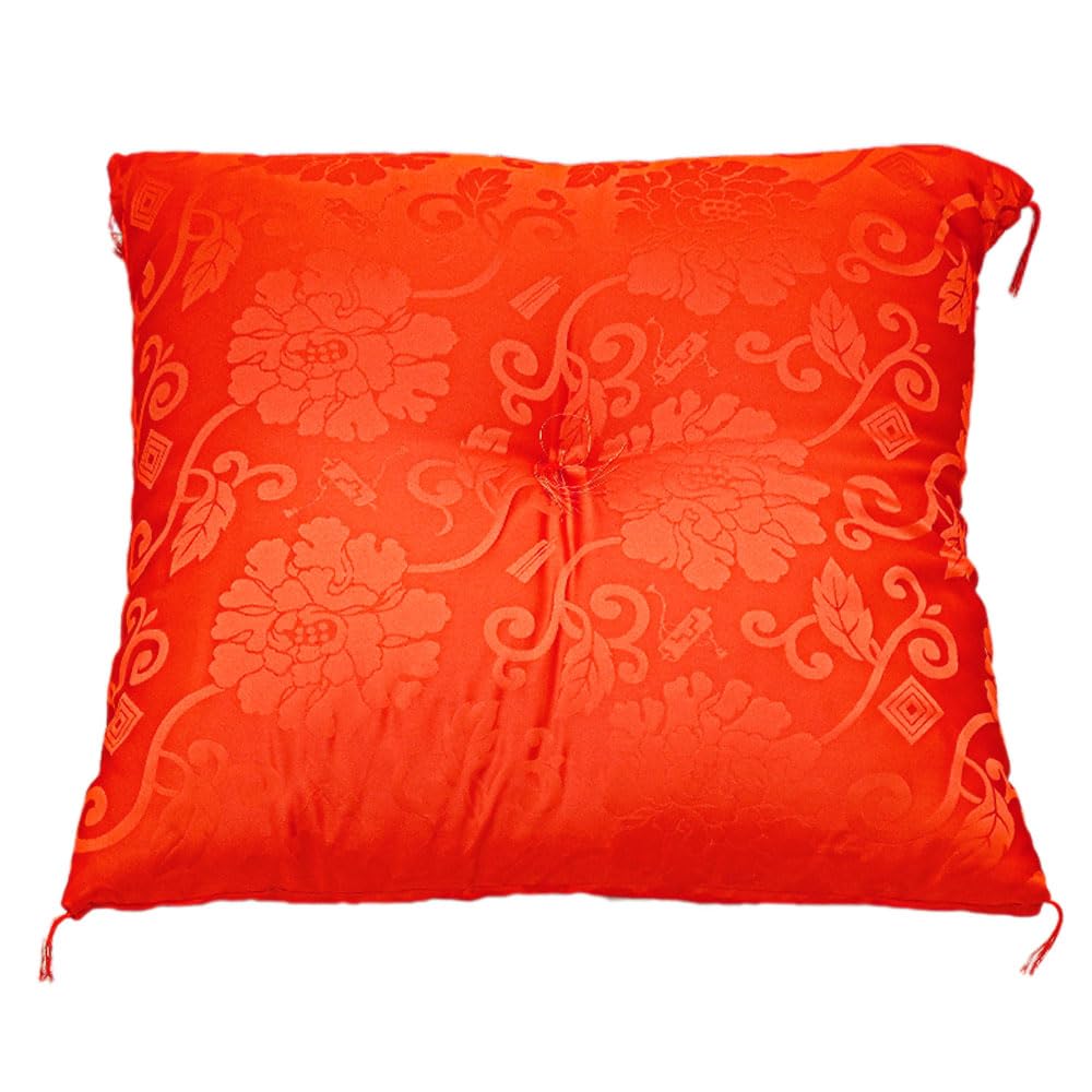 Amazon｜仏前座布団 八端判 59×63 唐草 緋色 撥水・防水加工 仏前 法事