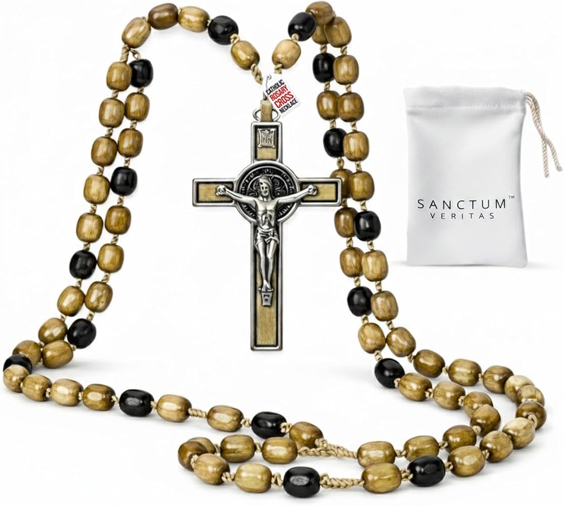 Amazon | SANCTUM VERITAS 本物のイタリア製ロザリオネックレス ローマ