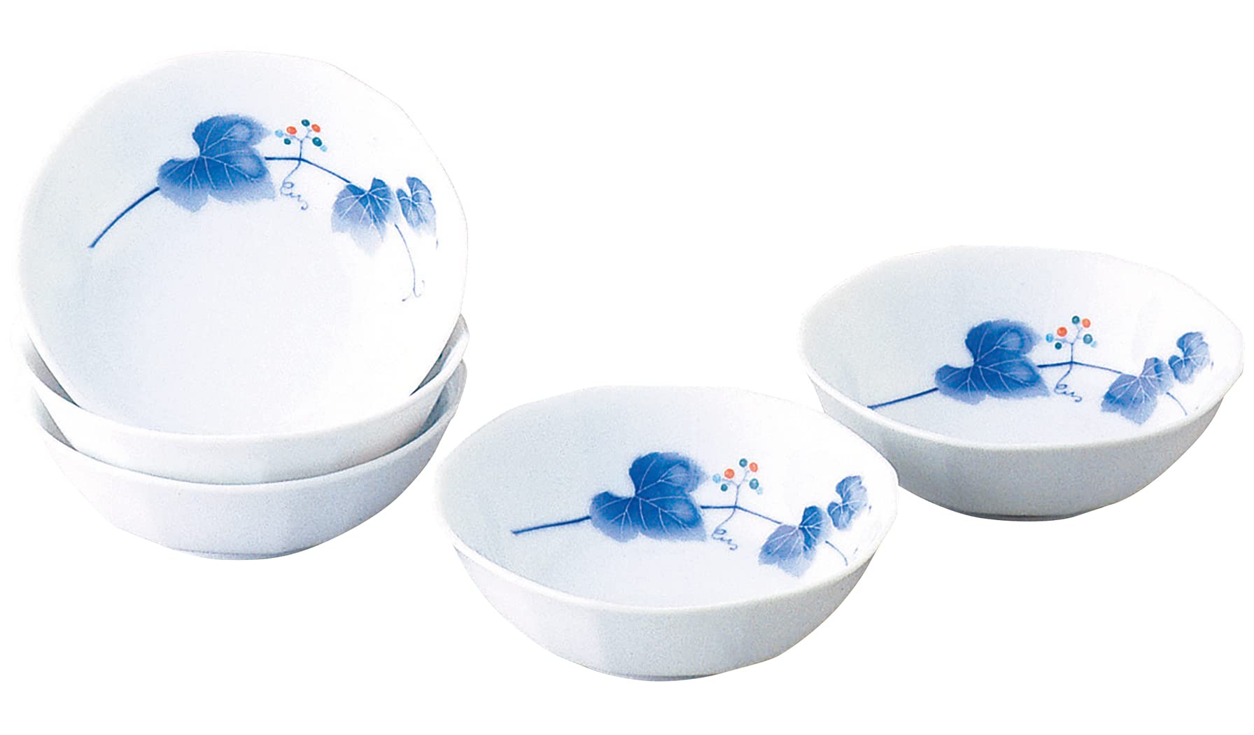 Amazon.co.jp: 香蘭社 野ぶどう 小鉢セット 5個 有田焼 日本製 縁起の