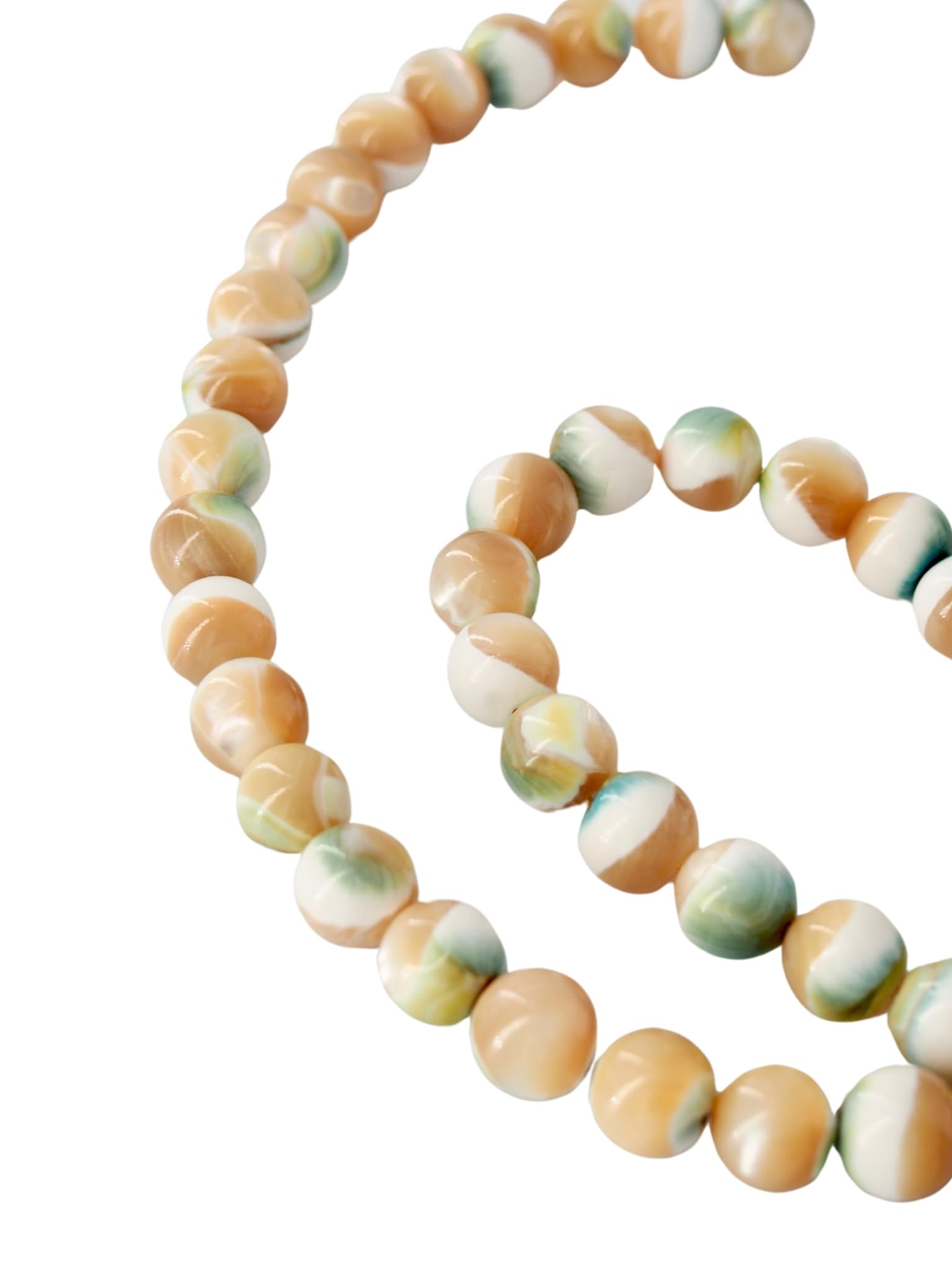 Amazon.co.jp: 【貝殻の問屋さん】夜光貝ビーズ【約8mm(約10cm・約12個