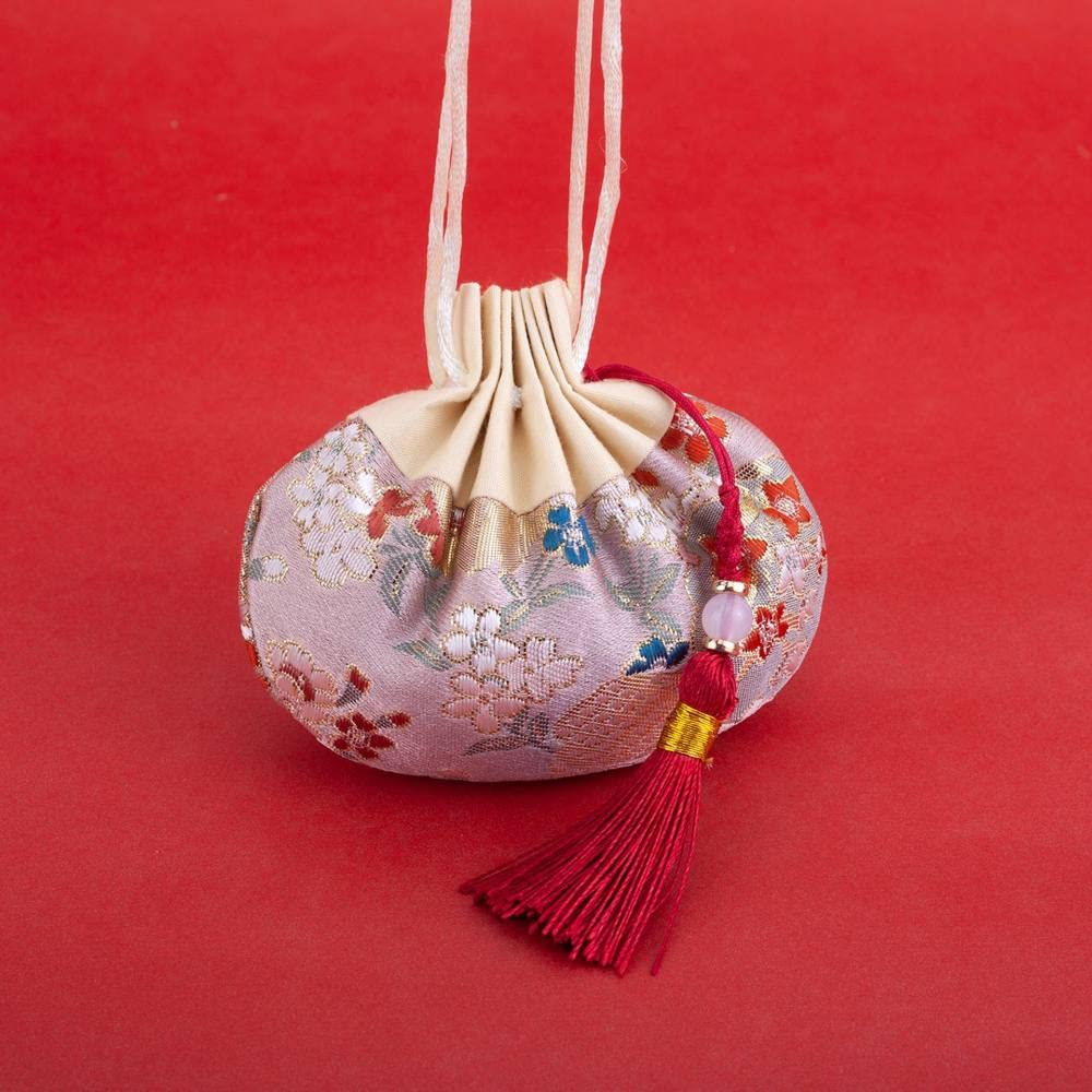 Amazon.co.jp: 巾着袋中華風サシェバッグ 4個 刺繍フラワーポーチ 巾着