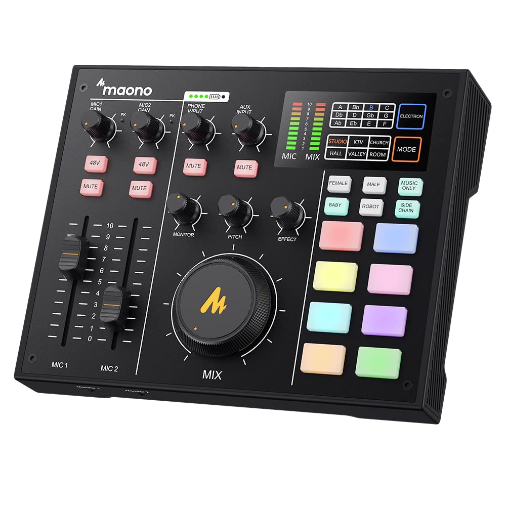 Amazon | MAONOCASTER オーディオインターフェース DJミキサーと