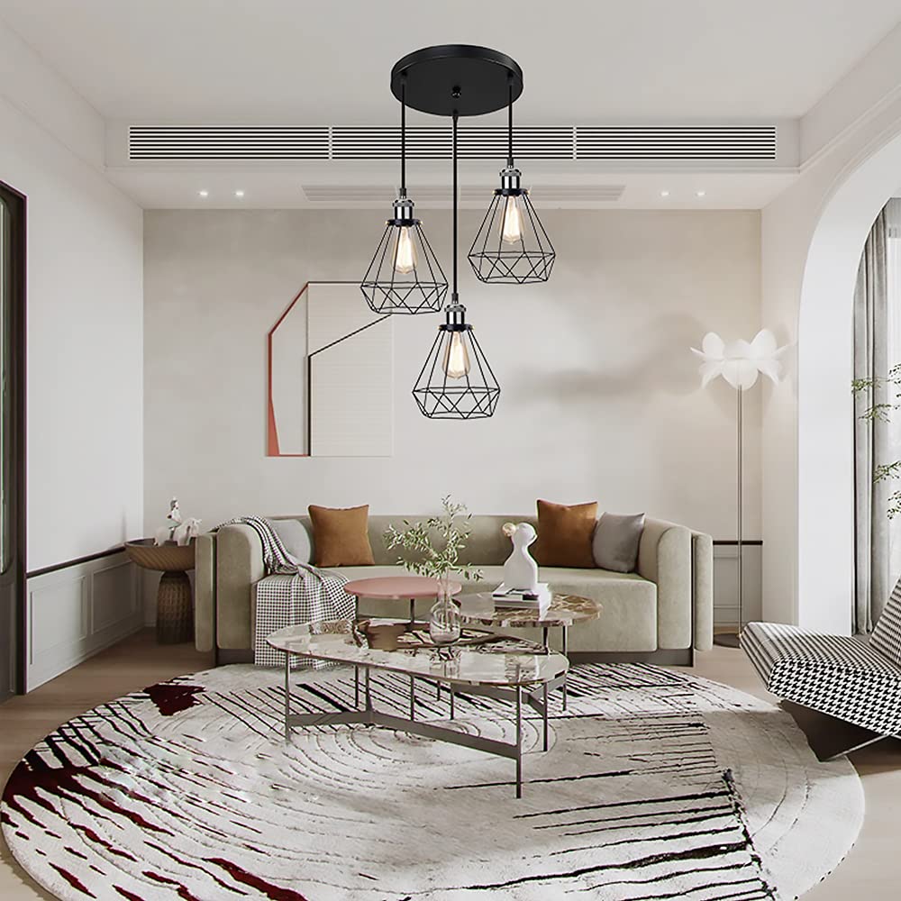 Amazon.co.jp : ペンダントライト 3灯 LED電球付き 吊り下げ照明