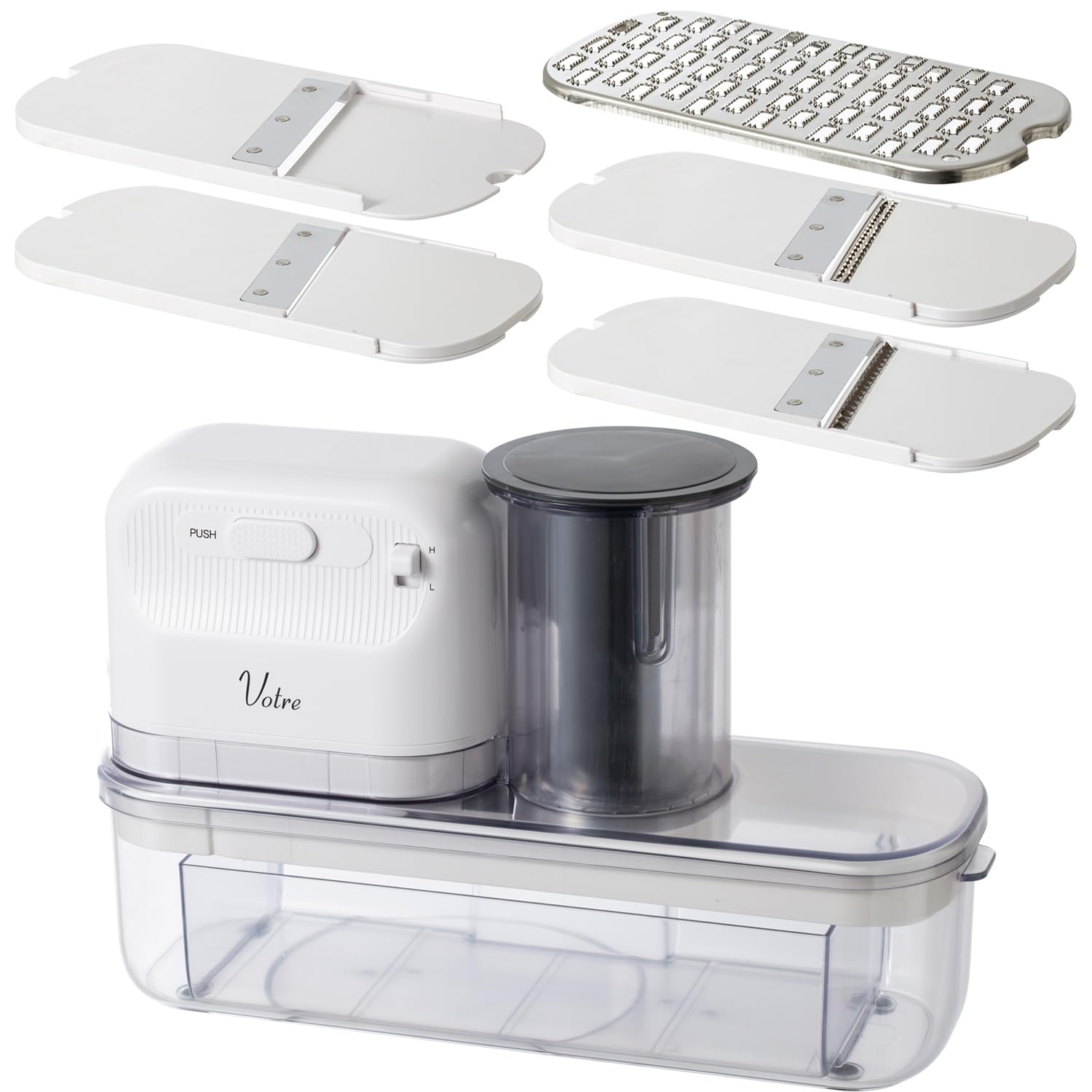 Amazon | [山善] 電動 スライサー おろし器 千切りスライサー