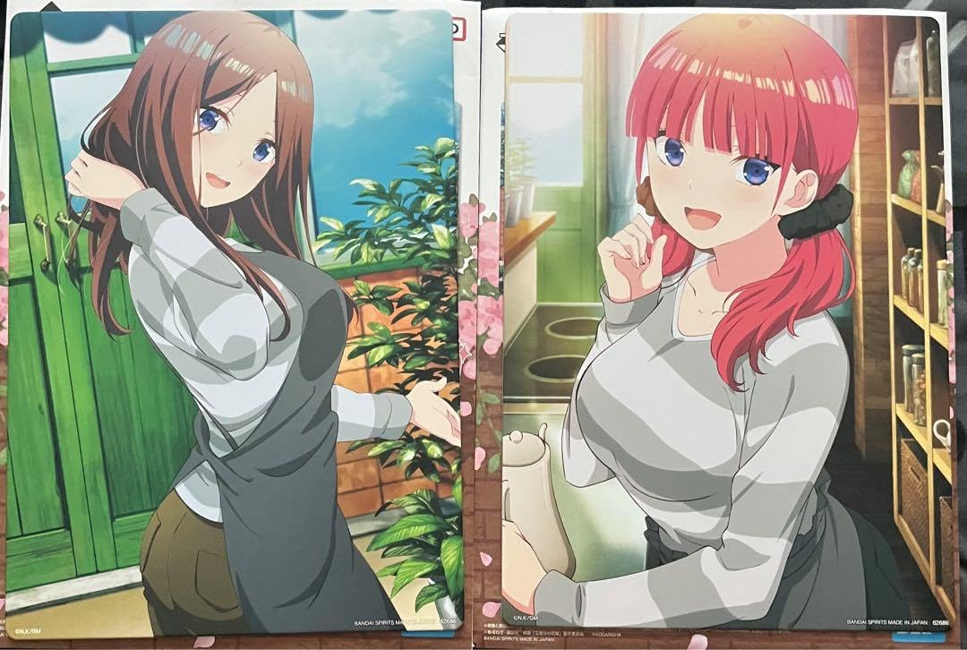 Amazon.co.jp: 一番くじ 五等分の花嫁 イラストボード 二乃、三玖②