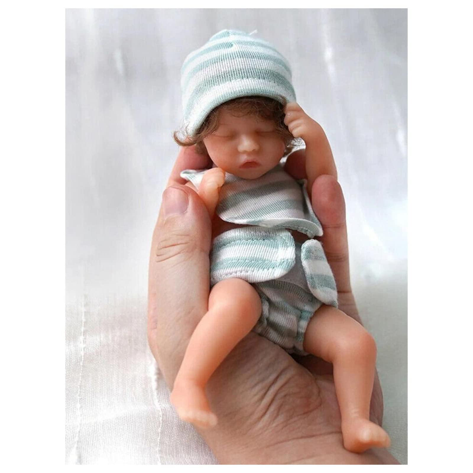 Amazon.co.jp: ミニシリコンベビードール、リアルな生まれ変わった人形