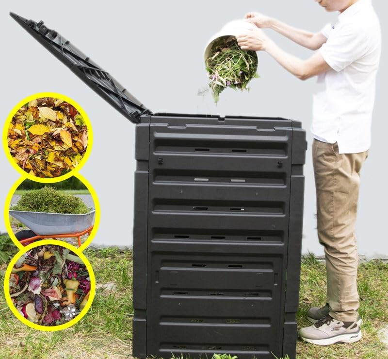 Amazon.co.jp: コンポスト 屋外 大型 家庭用 大容量 450L 生ごみ処理