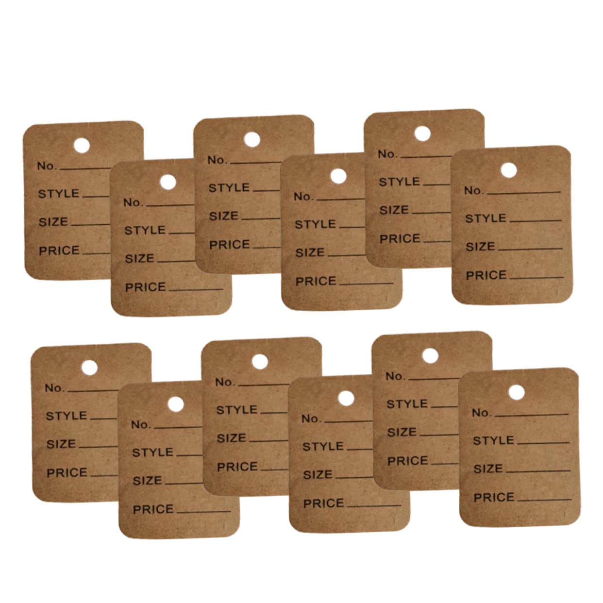 Amazon | NUOBESTY 服の価格サイズタグ 紙製1000個 丈夫な値札用紙タグ