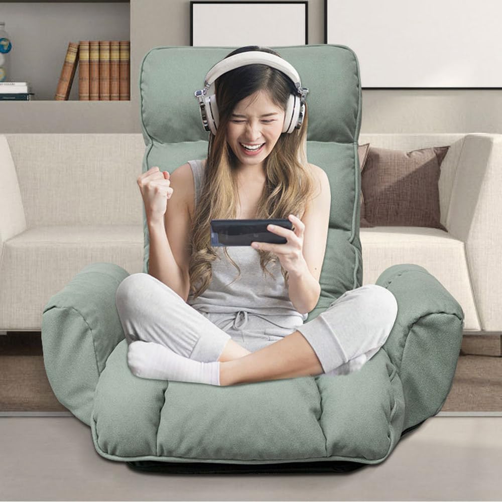 Amazon｜【2023新登場】座椅子 ひじ掛け付き 360°回転式座椅子