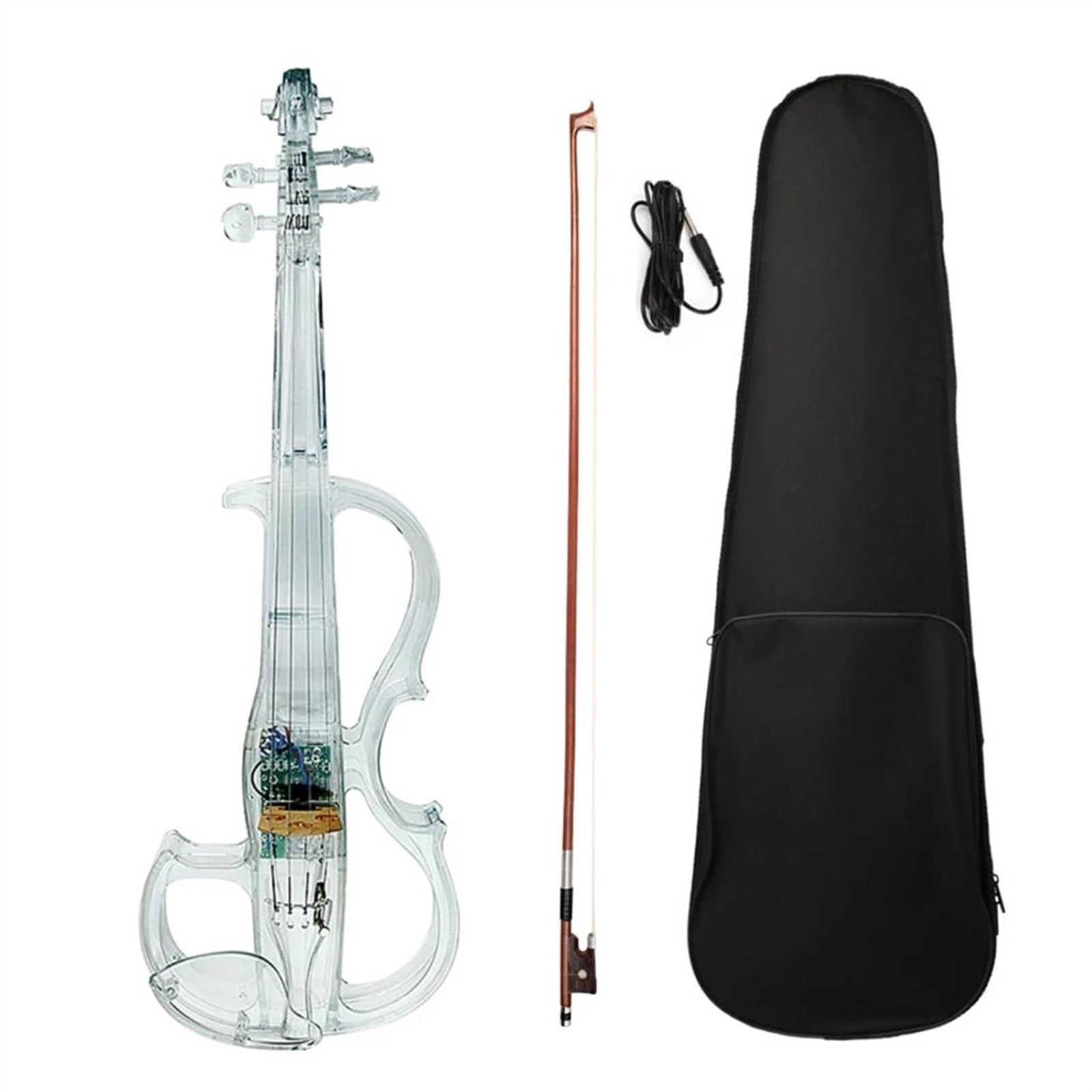 Amazon | バイオリン 楽器 4/4 クリスタルクリア発光エレクトリック