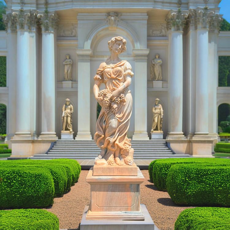 Amazon.co.jp: 天然大理石彫刻 葡萄を抱えるヴィーナス 夏 ピンク