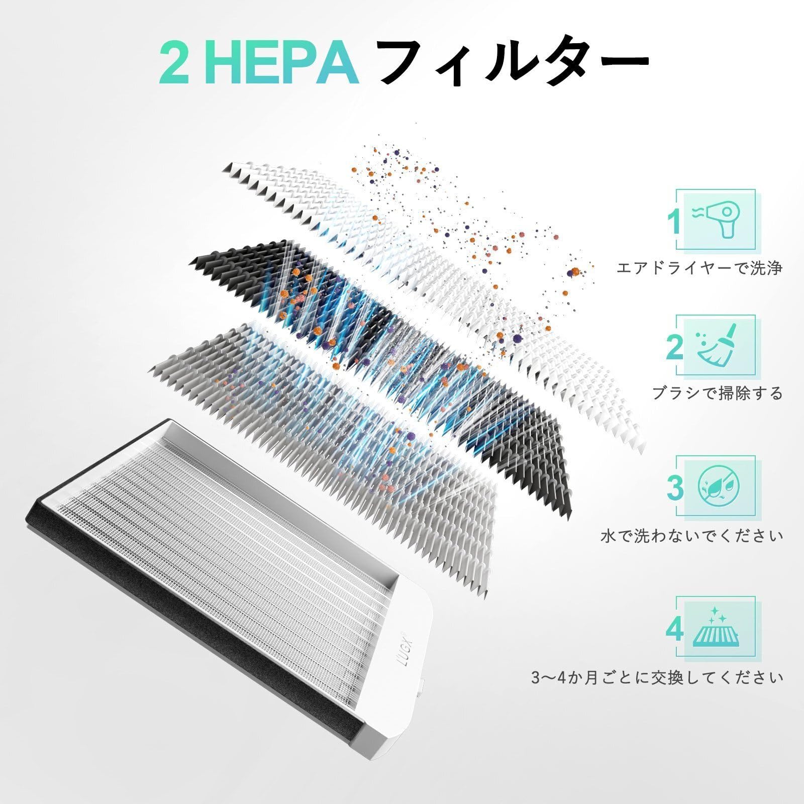 Amazon.co.jp: L'UGX 充電式 ネイル 集塵機 ネイルダストコレクター