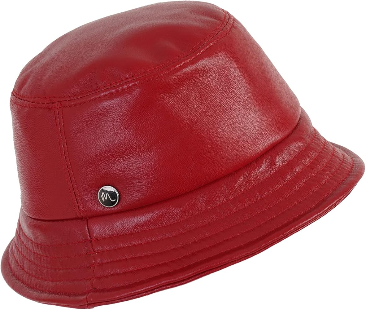 Mumcu's Leather Bucket Women Sun Retro Hat Fashion Fisherman