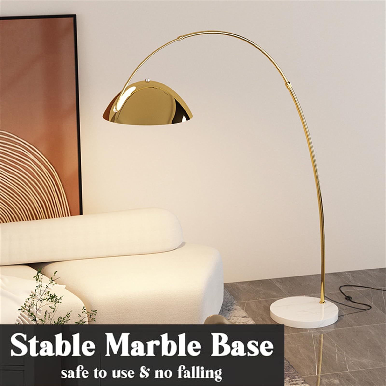 Amazon.co.jp : モダンゴールド 70インチ アークフロアランプ 吊り下げ