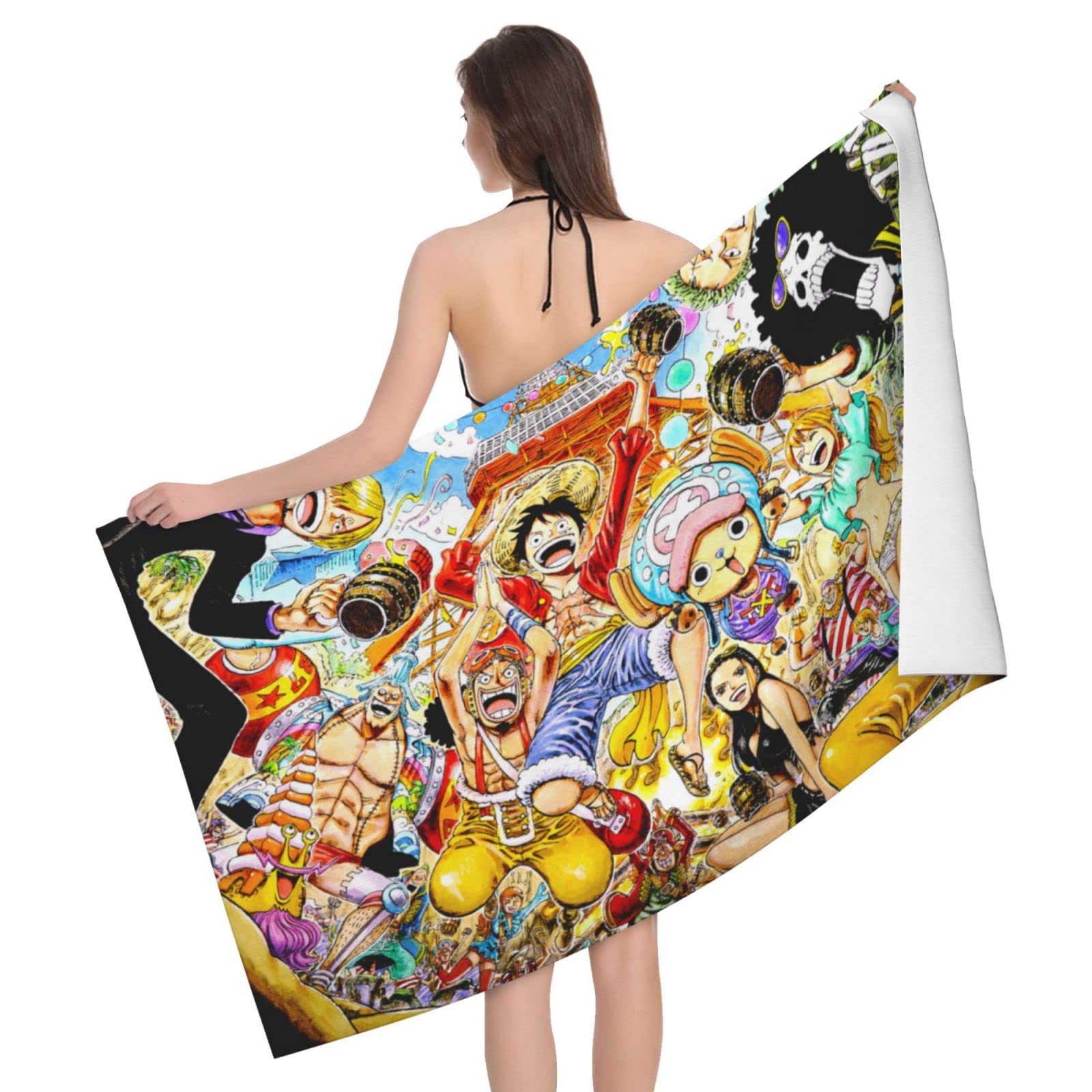 Amazon｜ワンピース アニメ バスタオル 大判 吸水 フェイスタオル 速乾