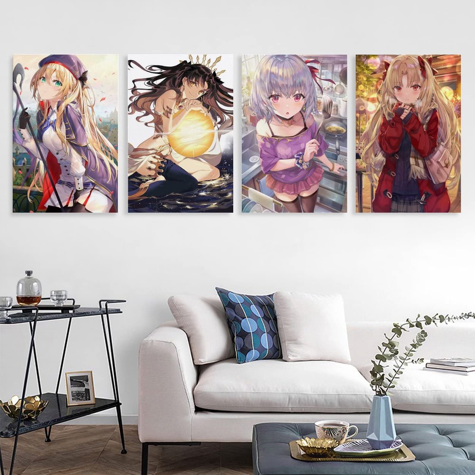 Amazon.co.jp: アニメ風 ポスター 4つセット 可愛い エレシュキガル