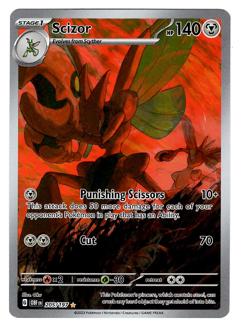 Amazon.com: Pokemon - Scizor 205/197 - Obsidian Flames