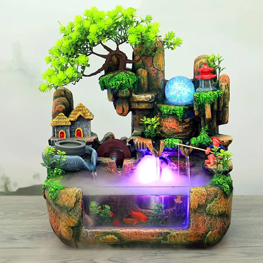 Amazon.com: Tabletop Fountain, Mini Silent Indoor Outdoor 12LED