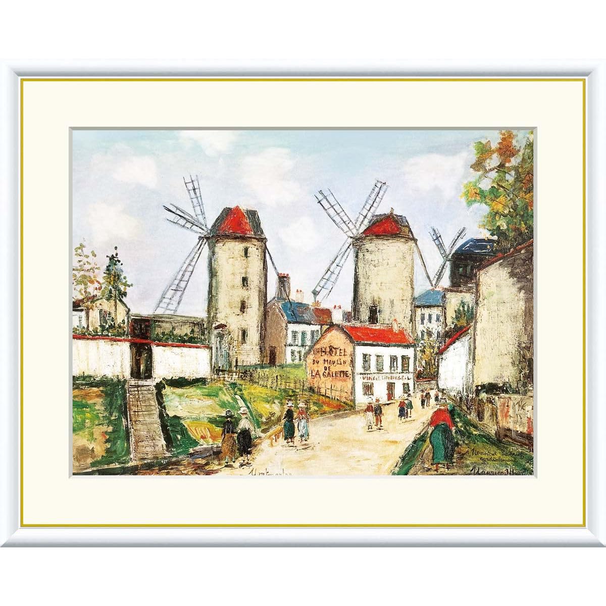 Amazon.co.jp: 絵画 世界の名画 モンマルトルの風車 モーリス