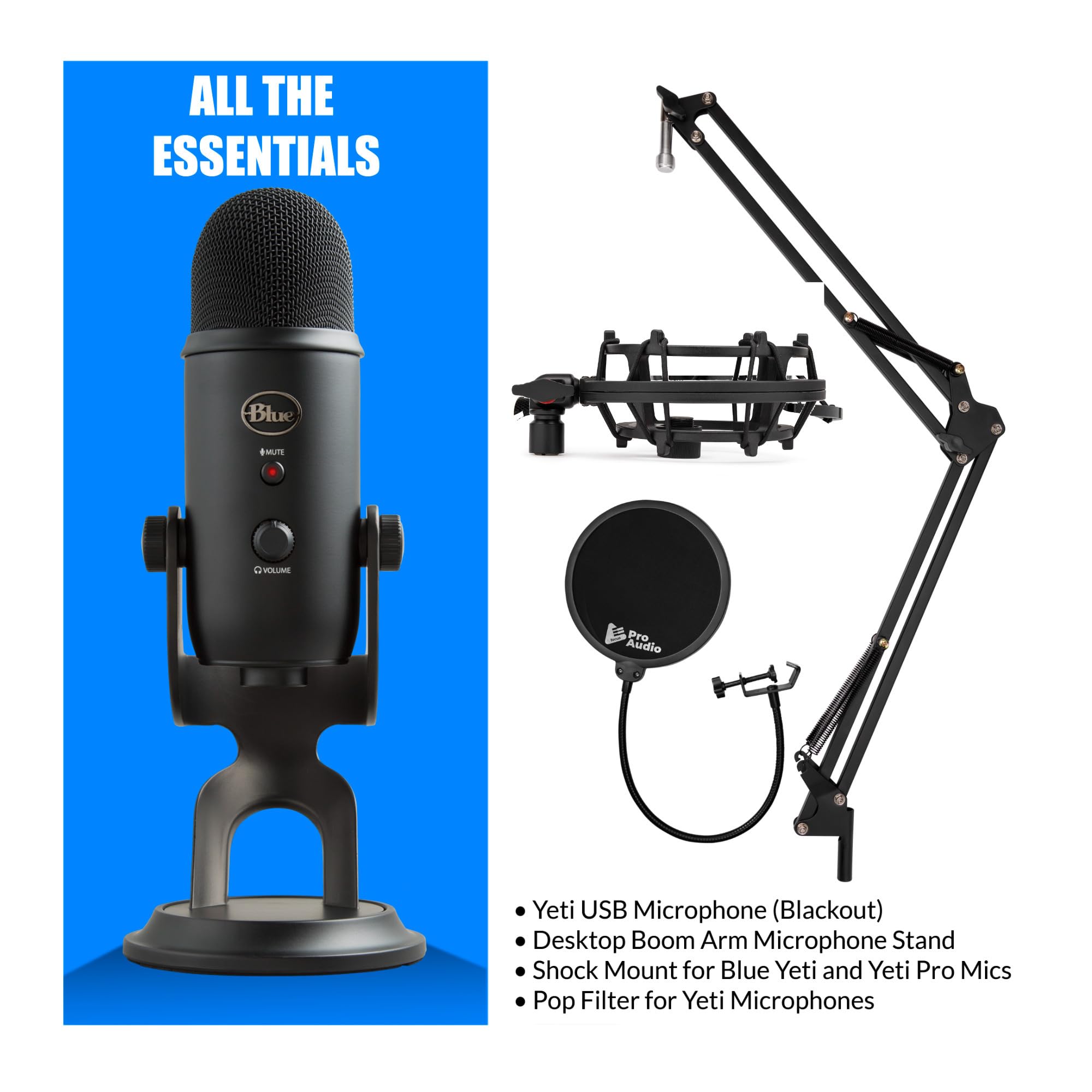 Amazon | Blue (ブルー) イエティ マイク (黒一色) Knox Gear(ノックス