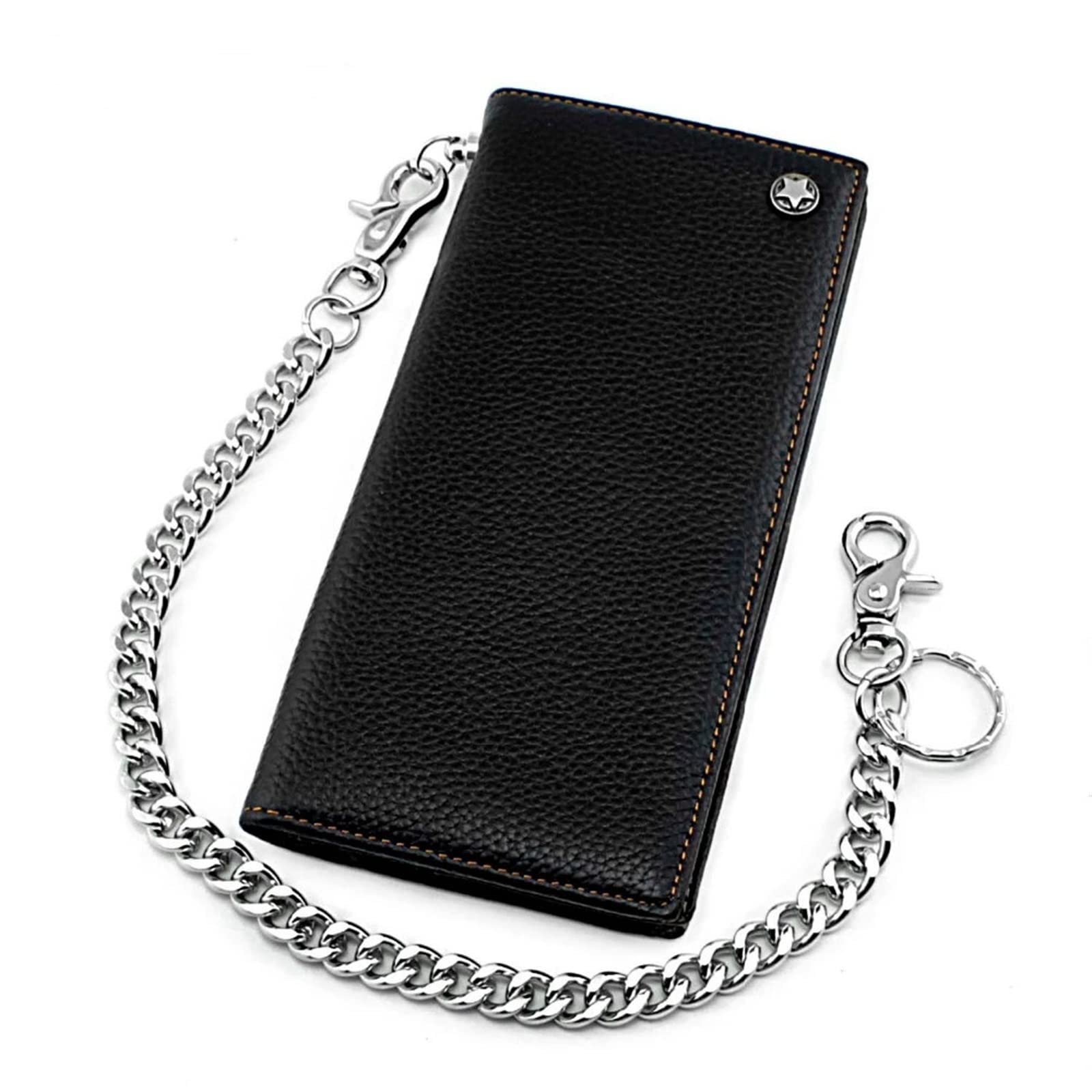 Amazon.co.jp: 財布 メンズウォレットメンズ紙幣チェーン付きロング