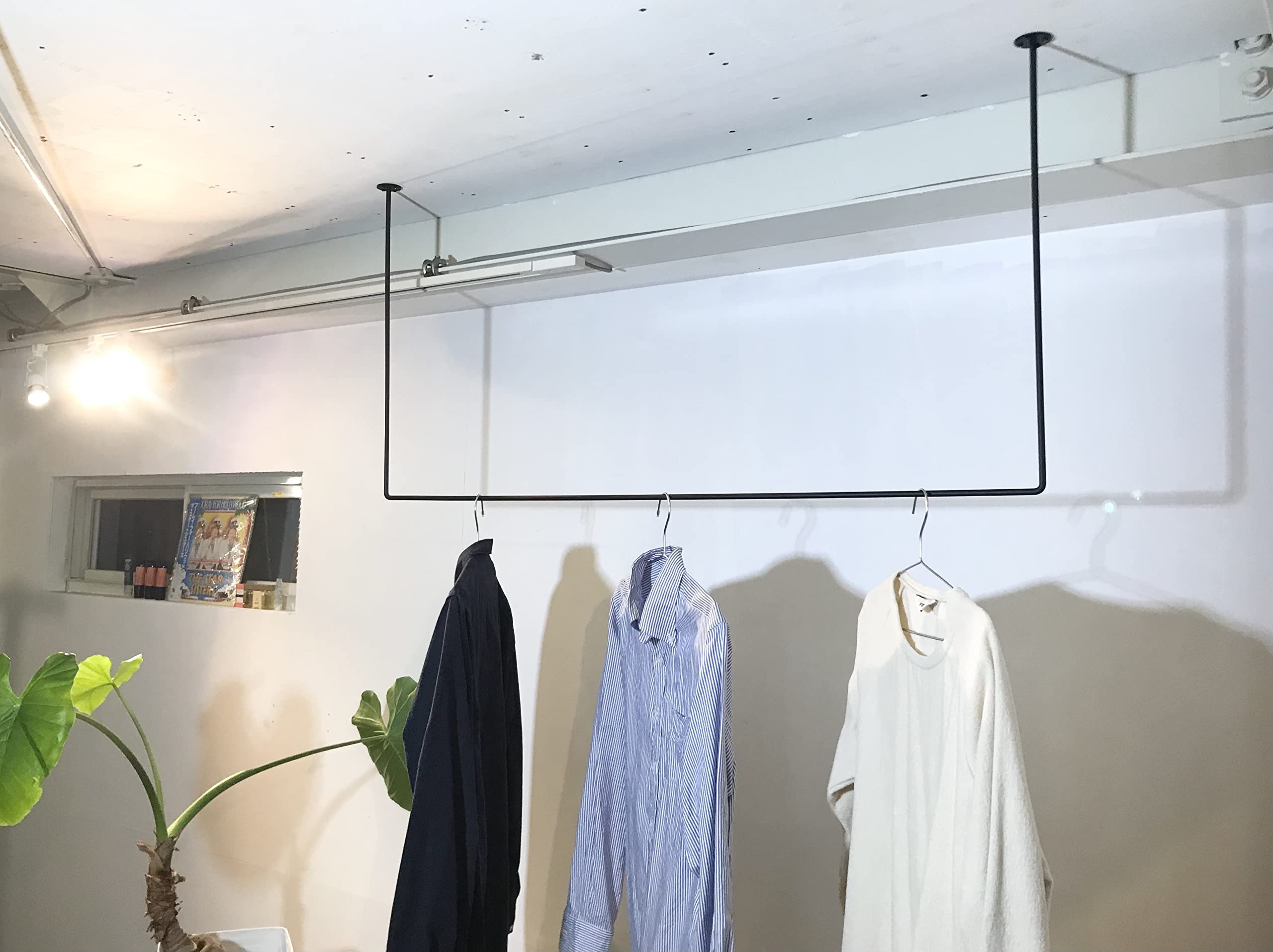 Amazon｜C.RAFT アイアンバー ランドリーバー120cm 洋服掛け