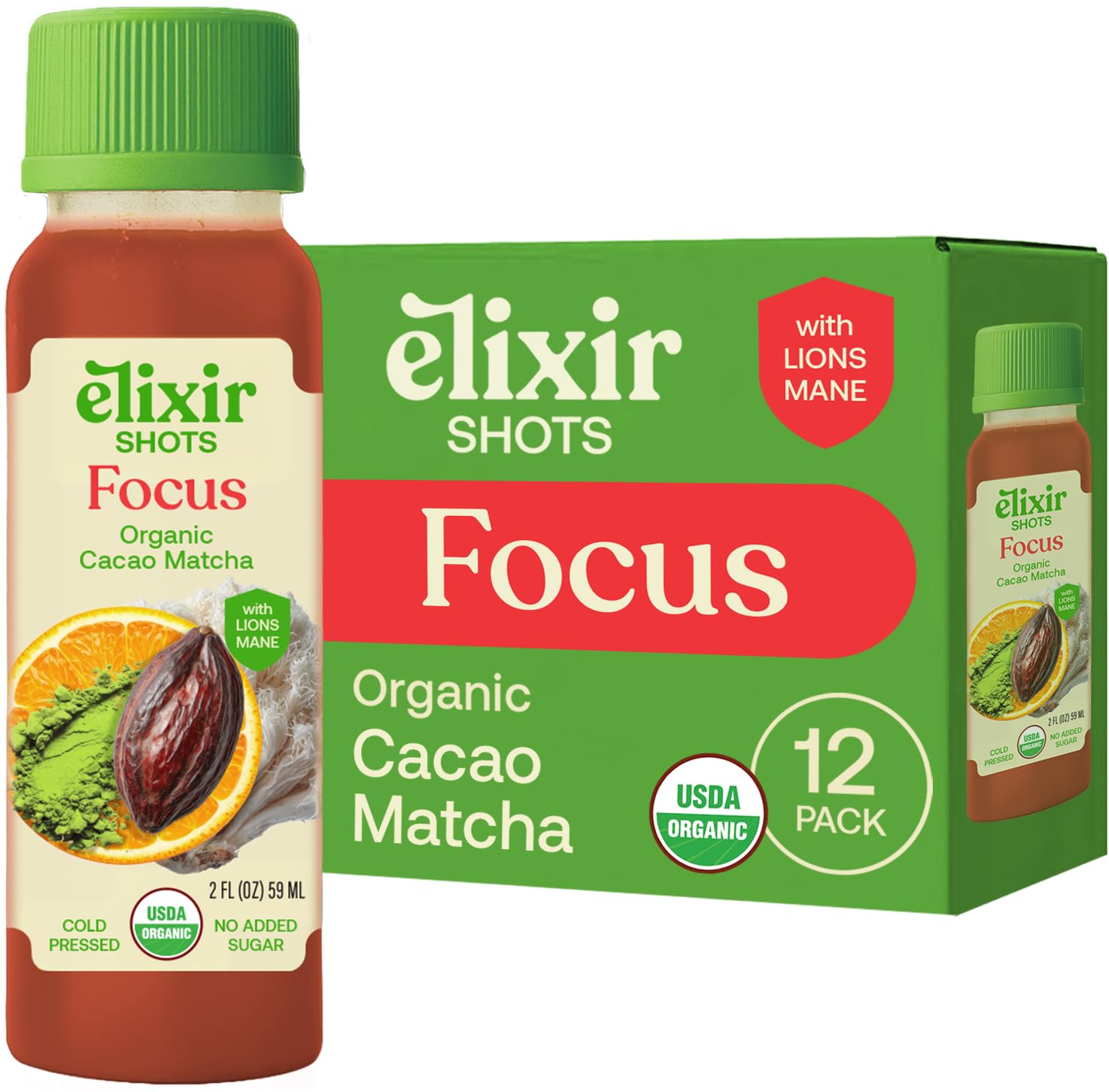 Amazon.com : Elixir Shots Mayan (12 Pack) Cacao Wellness Shot with