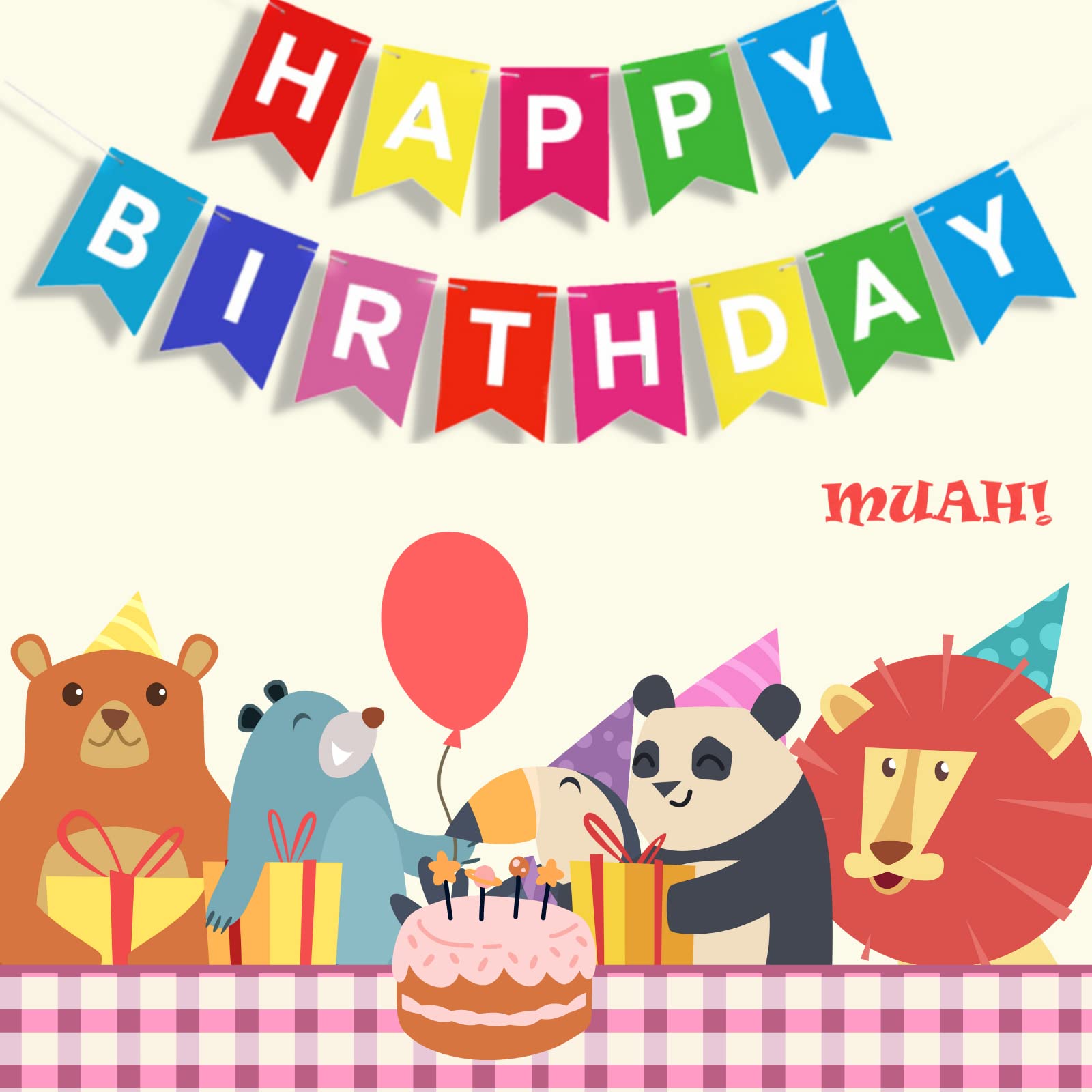 Amazon.co.jp: MUAH! バースデー Happy Birthday デコレーション