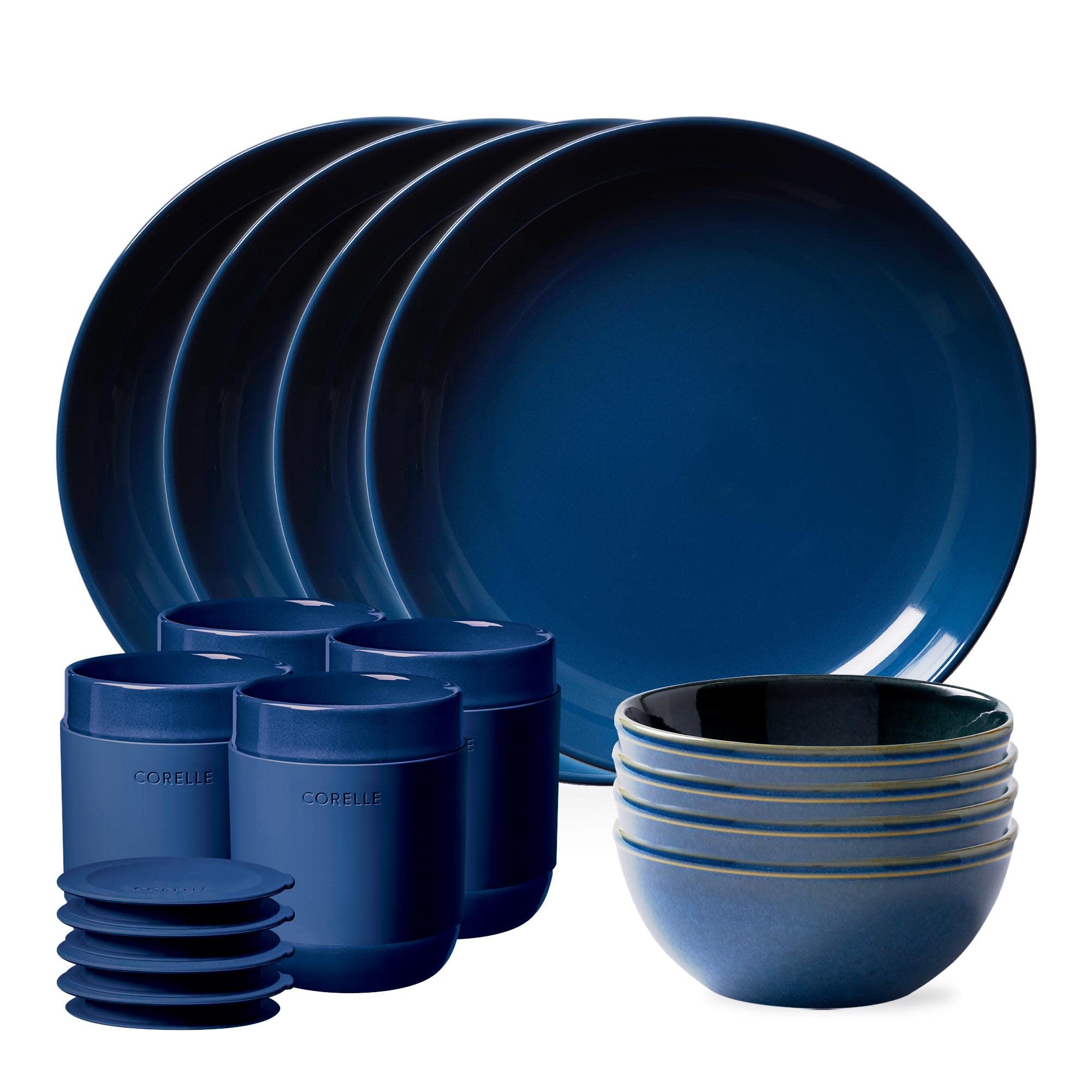 Amazon.com | Corelle Stoneware Dinnerware Set, Handmade Reactive
