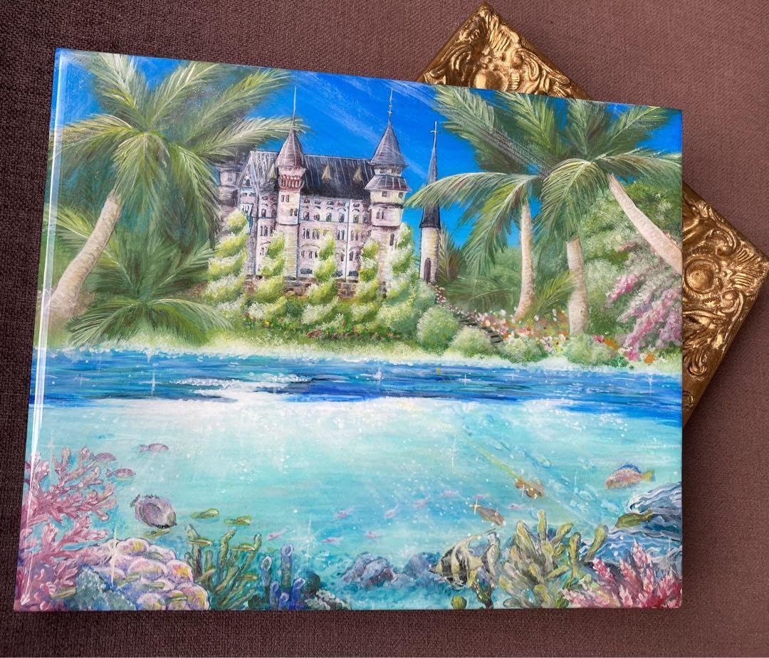 Amazon.co.jp: 絵画 原画 海 レジンアート 油絵 アクリル画 宮古島