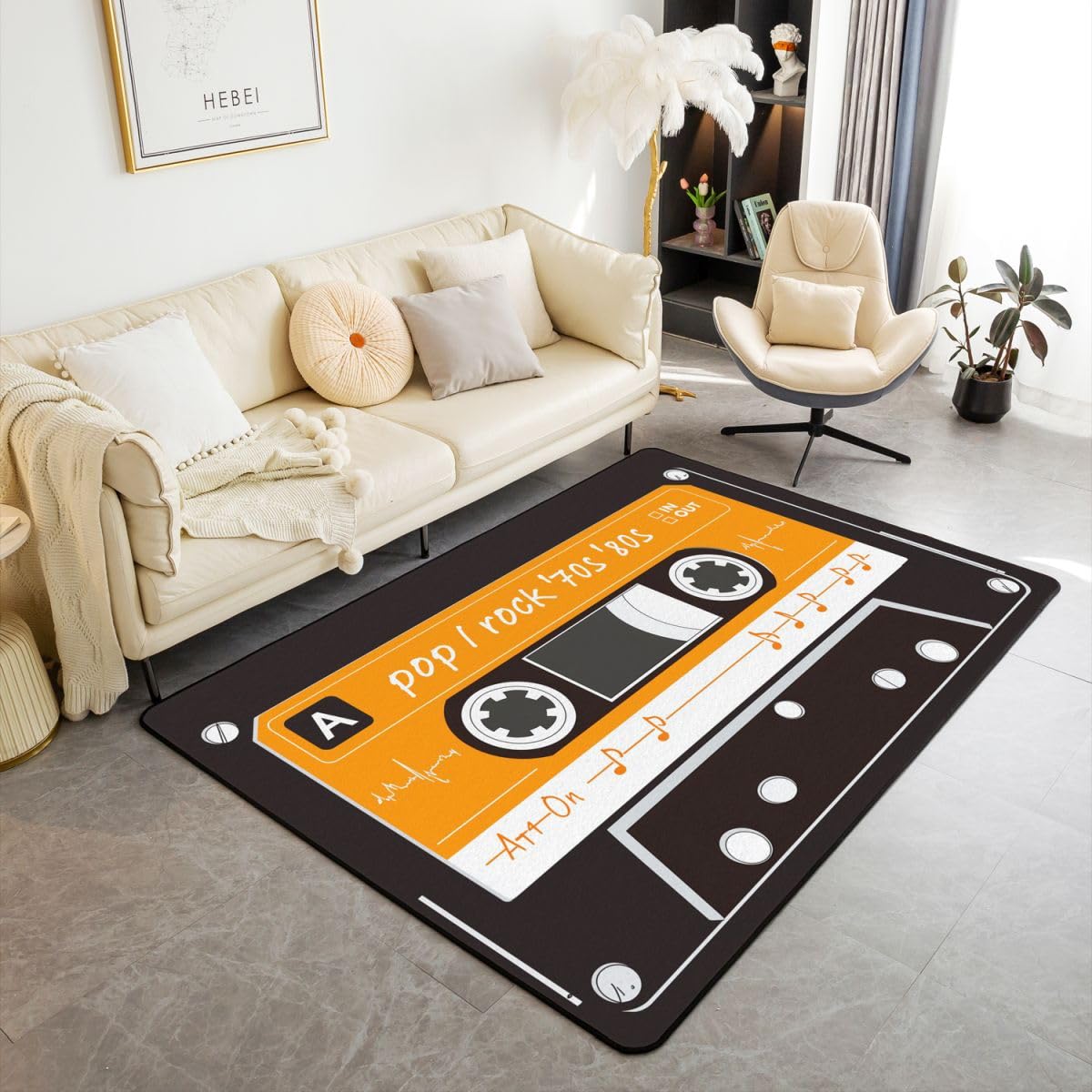 Amazon.com: Erosebridal 80s Party Area Rug 5x7 for Bedside,Audio