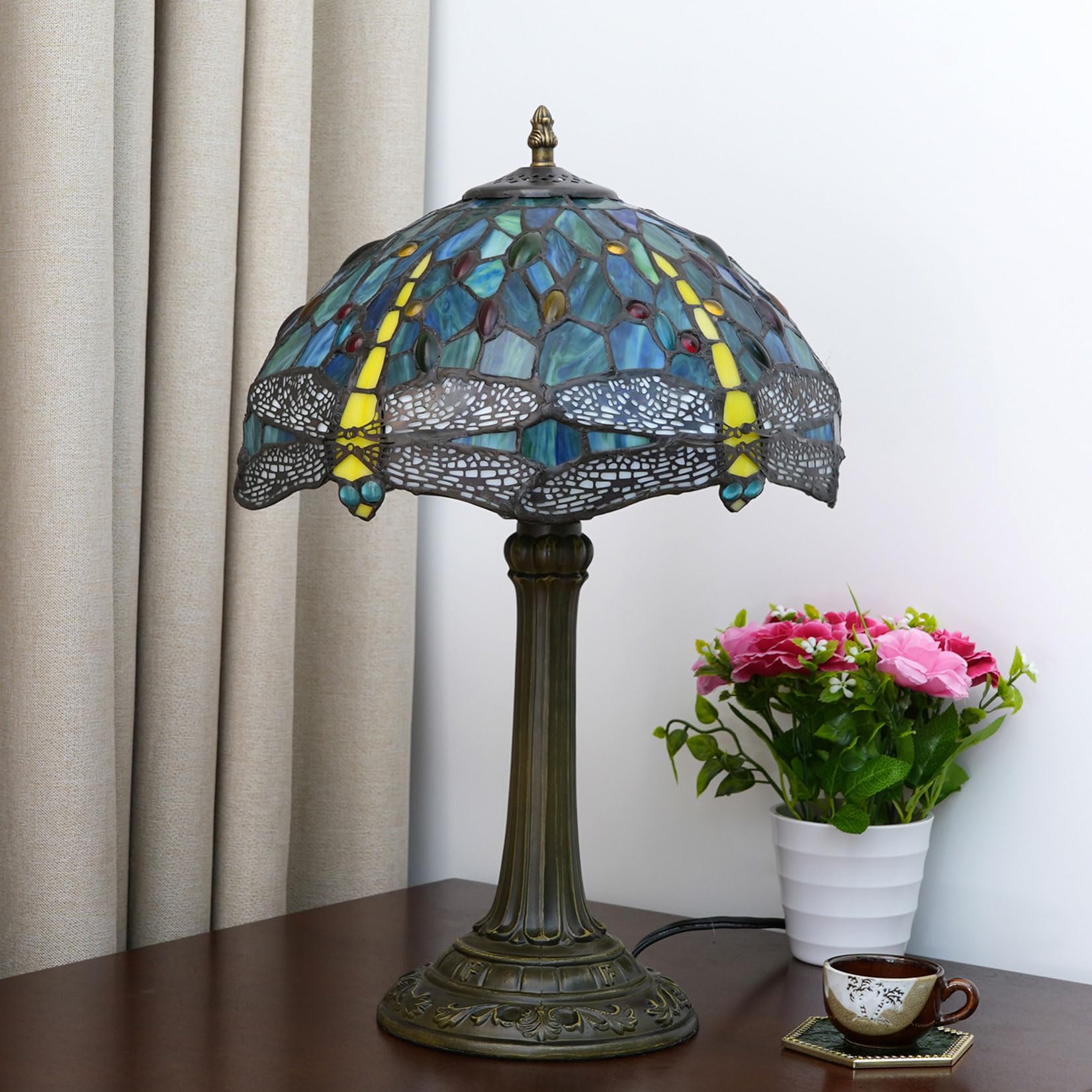 Amazon.co.jp : Byrotson ティファニーランプステンドグラストンボ