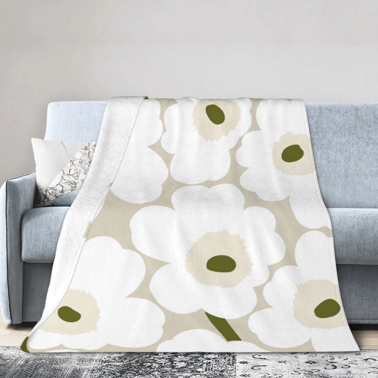 Amazon｜毛布 シングル マリメッコ 花柄 ブランケット 150cm*125cm