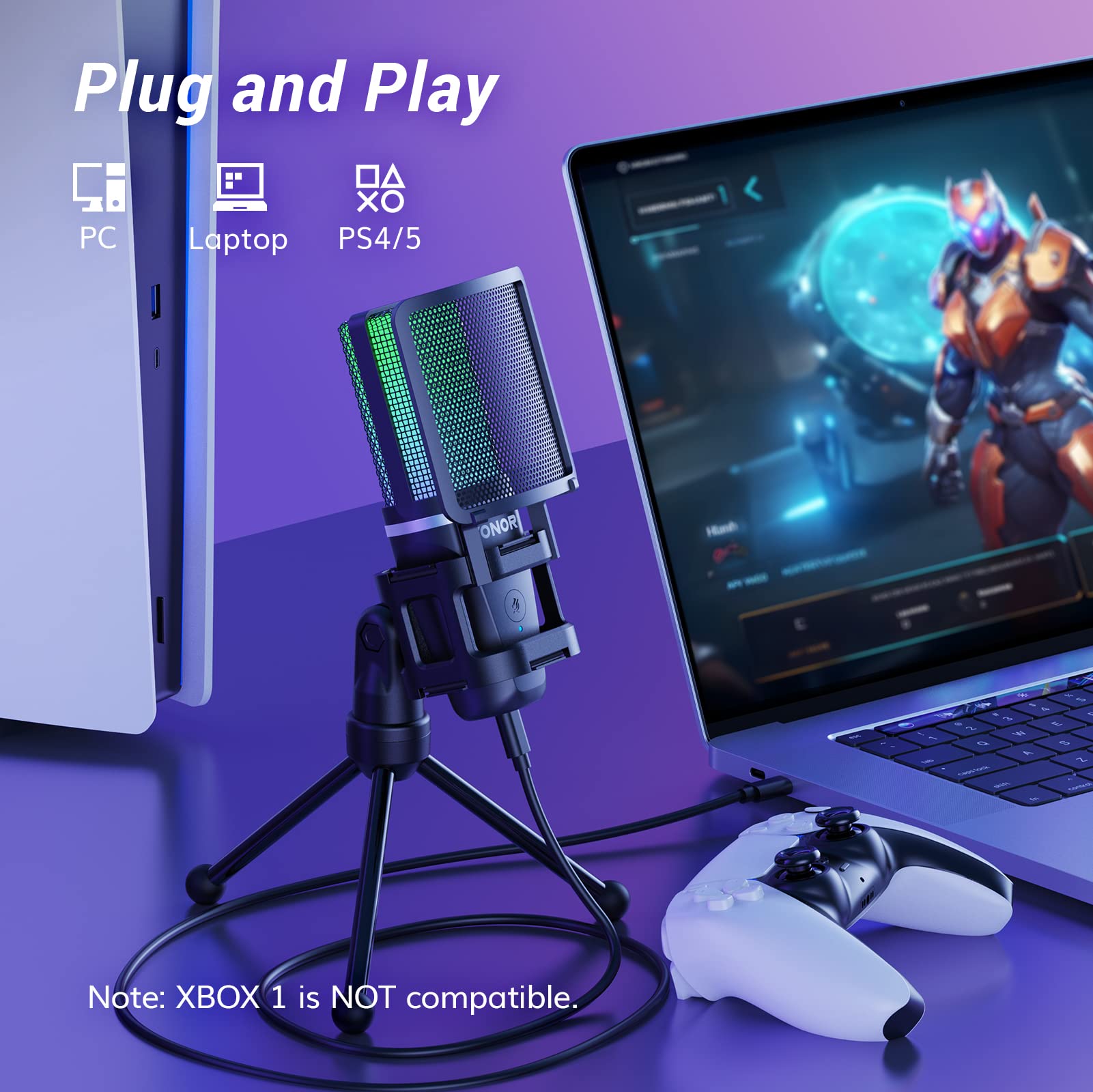 Amazon.com: TONOR TC777 Pro Gaming USB Microphone for PC and 4