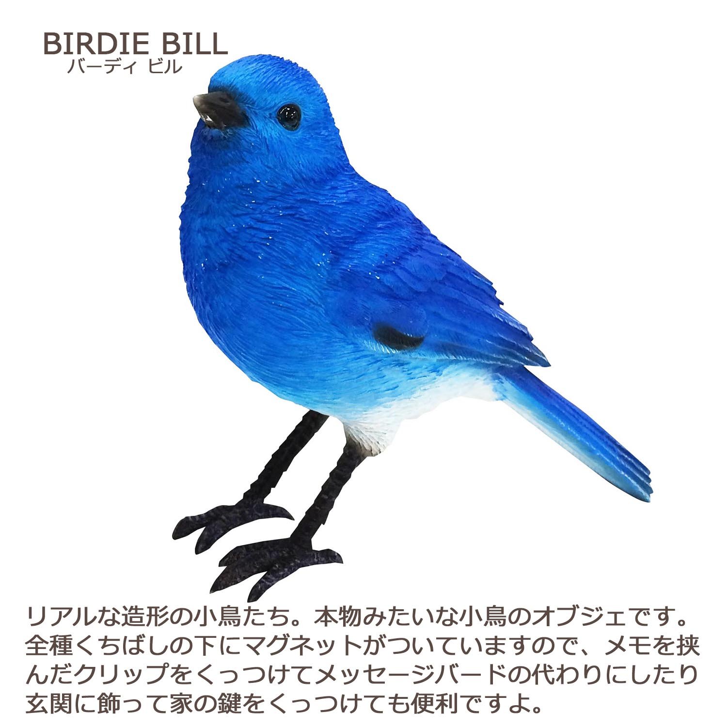 Amazon.co.jp: ブルーバード 幸せの青い鳥 小鳥 オブジェ 置物 BIRDIE