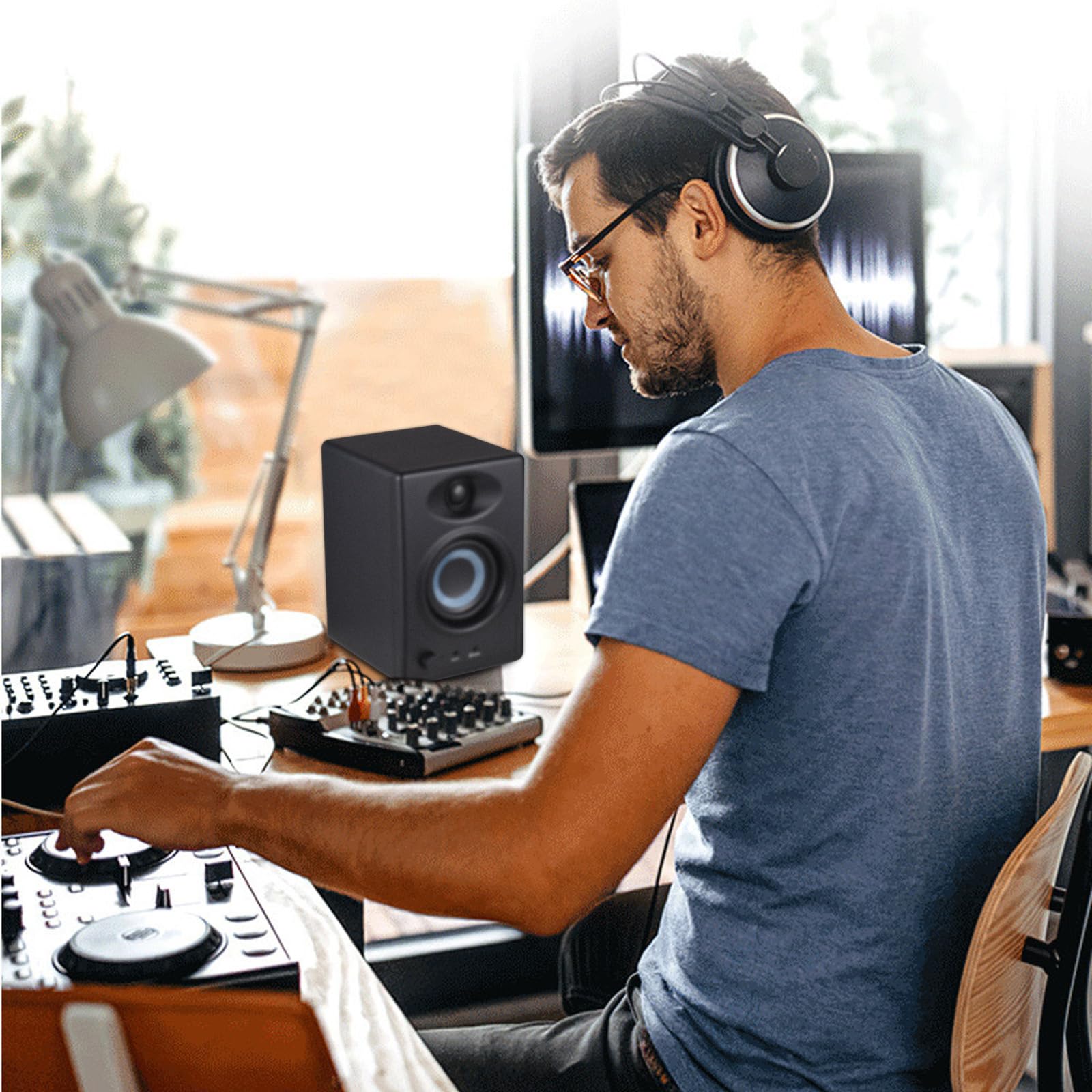 Amazon.co.jp: 50W スタジオモニタースピーカー デスクトップ BT