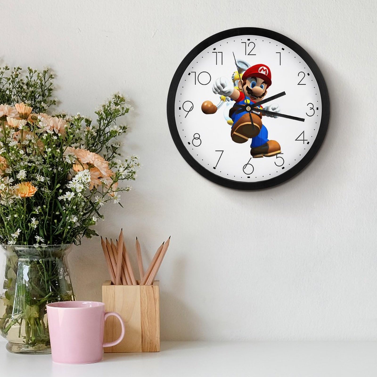 Amazon.co.jp: スーパーマリオ（踏みつける） 掛け時計 壁掛け時計