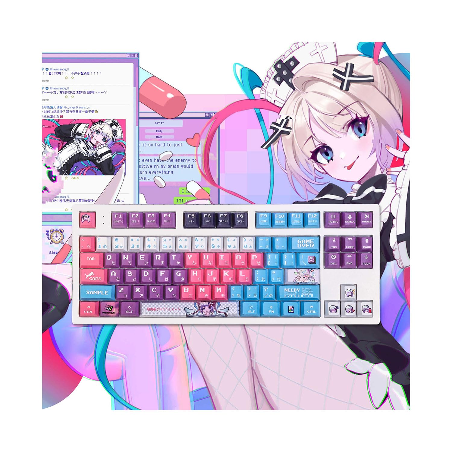 Amazon | needy girl overdose 超てんちゃん キーキャップ 日本語配列