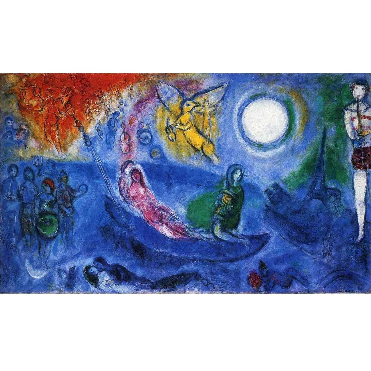 Amazon.co.jp: マルク・シャガール《The Concert》ポスター 抽象