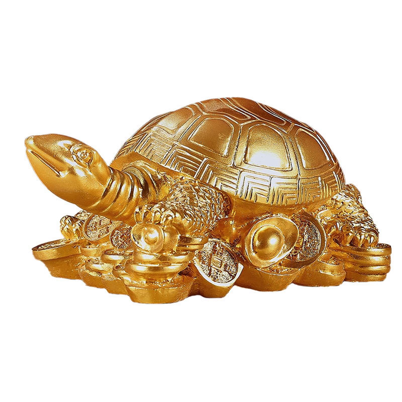 Amazon.co.jp: 中国のお金の亀の置物、樹脂製の亀の像、富の繁栄