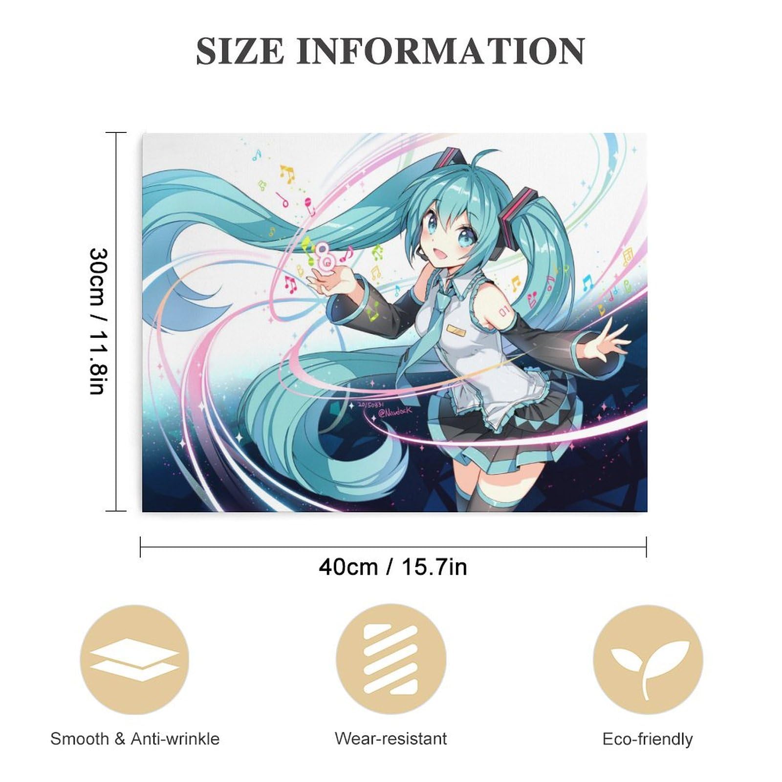 Amazon.co.jp: 初音ミク 掛け絵 ポスター アートパネル 壁掛け 飾り絵