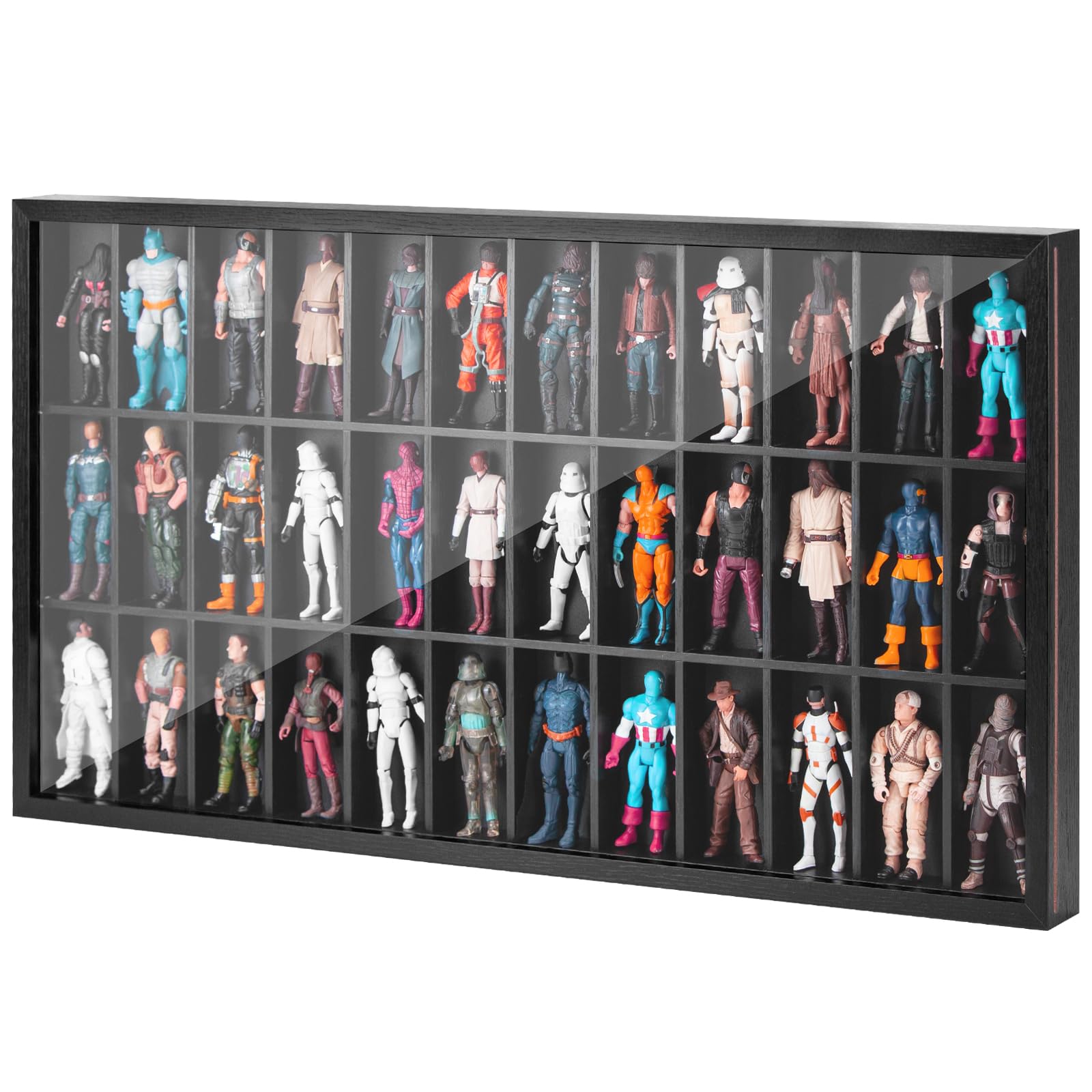 Amazon.co.jp: DisplayMore 木製ディスプレイケース 3.75インチ