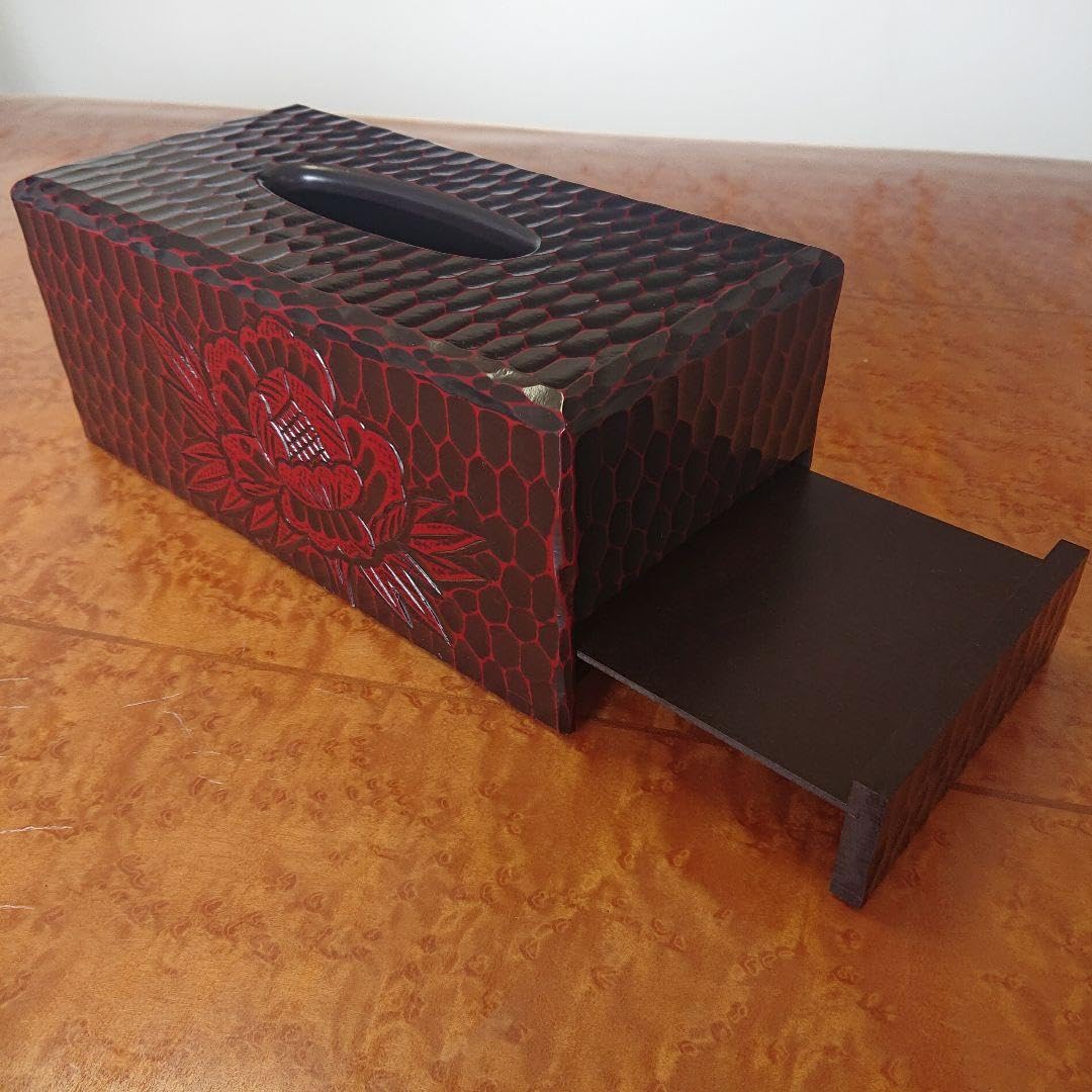 Amazon.co.jp: 鎌倉彫 工芸品 ティッシュケース ティッシュBOX
