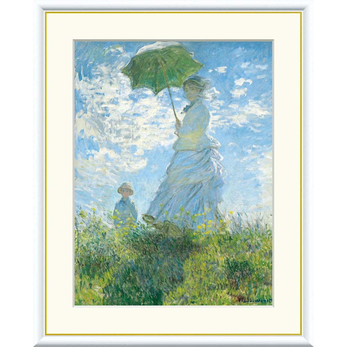 Amazon.co.jp: 絵画 世界の名画 散歩、日傘をさす女性 クロード・モネ