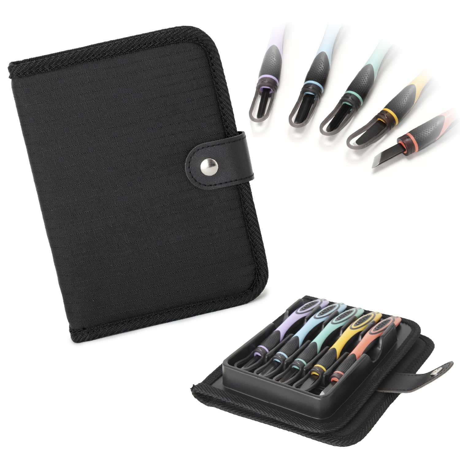 Amazon.co.jp: モリベクリエーション 彫刻刀セット 2WAYGRIP 安全